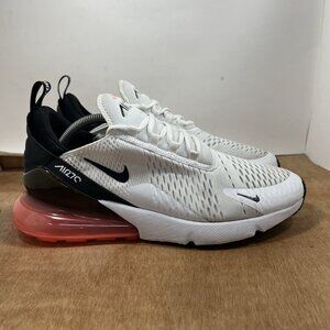 Nike Air Max 270 White Hot Punch Red Black Shoes Men's Size 11 FD0283-100